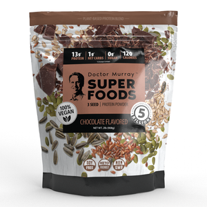 Dr. Murray's, Super Foods, 3 Seed Protein Powder, Chocolate, 16 oz and 32 oz.